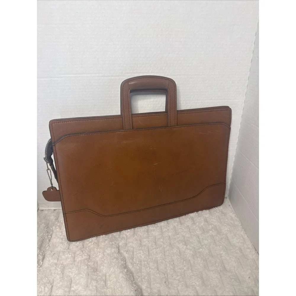 Vintage Schlesinger Brothers Leather Briefcase Attache Portfolio GL Monogram
